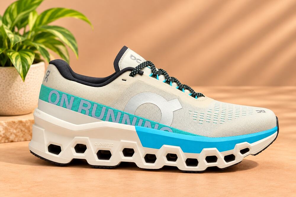 NWT On Women's Cloudmonster 2 Running Shoes Cream Horizon Size 8 Medium